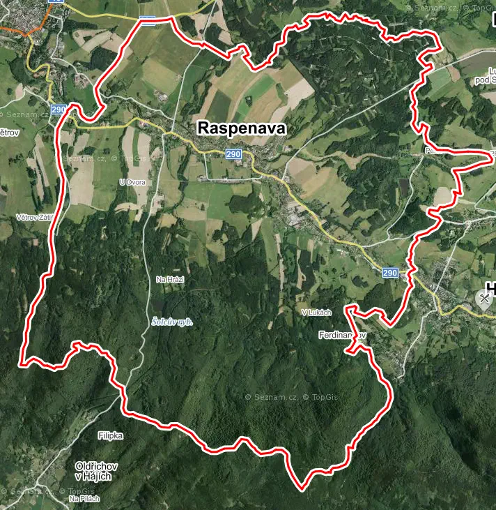 Raspenava mapa